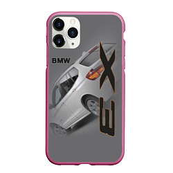 Чехол iPhone 11 Pro матовый BMW X3, цвет: 3D-малиновый