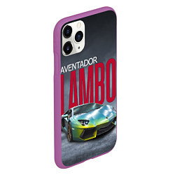 Чехол iPhone 11 Pro матовый Итальянский суперкар Lambo Aventador, цвет: 3D-фиолетовый — фото 2