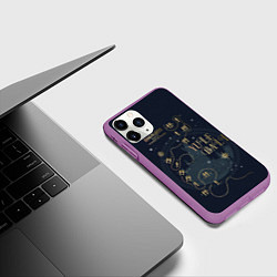 Чехол iPhone 11 Pro матовый Святочный Бал - Гарри Поттер, цвет: 3D-фиолетовый — фото 2