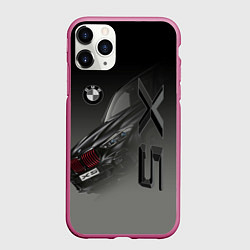 Чехол iPhone 11 Pro матовый X 5, цвет: 3D-малиновый
