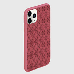 Чехол iPhone 11 Pro матовый Терракотовый абстрактный геометрический узор, цвет: 3D-малиновый — фото 2