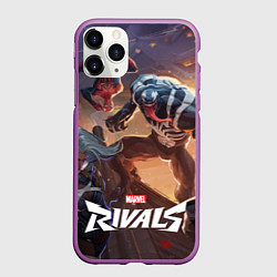 Чехол iPhone 11 Pro матовый Персонажи Marvel rivals, цвет: 3D-фиолетовый