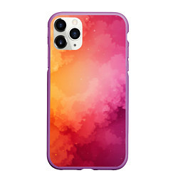 Чехол iPhone 11 Pro матовый Облака краски, цвет: 3D-фиолетовый