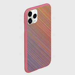 Чехол iPhone 11 Pro матовый Градиент в полоску, цвет: 3D-малиновый — фото 2