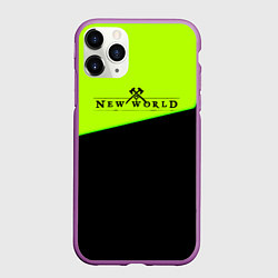 Чехол iPhone 11 Pro матовый New world geomerty, цвет: 3D-фиолетовый