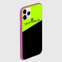 Чехол iPhone 11 Pro матовый New world geomerty, цвет: 3D-фиолетовый — фото 2