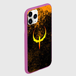 Чехол iPhone 11 Pro матовый Quake краски брызги оранжевый, цвет: 3D-фиолетовый — фото 2