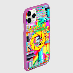 Чехол iPhone 11 Pro матовый Portal 2 краски, цвет: 3D-фиолетовый — фото 2