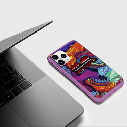 Чехол iPhone 11 Pro матовый Tekken hyper beast, цвет: 3D-фиолетовый — фото 2