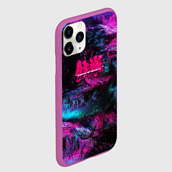Чехол iPhone 11 Pro матовый Tekken neon colors, цвет: 3D-фиолетовый — фото 2
