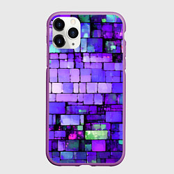 Чехол iPhone 11 Pro матовый Фиолетовые кирпичики, цвет: 3D-фиолетовый