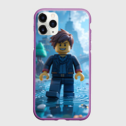 Чехол iPhone 11 Pro матовый Роблокс человек дождя, цвет: 3D-фиолетовый