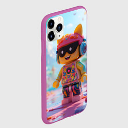 Чехол iPhone 11 Pro матовый Роблокс в солнечных очках, цвет: 3D-фиолетовый — фото 2