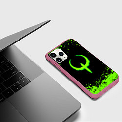 Чехол iPhone 11 Pro матовый Quake кислотные краски, цвет: 3D-малиновый — фото 2