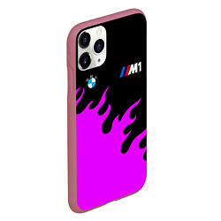 Чехол iPhone 11 Pro матовый BMW flame, цвет: 3D-малиновый — фото 2