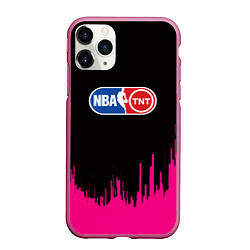 Чехол iPhone 11 Pro матовый NBA розовые краски, цвет: 3D-малиновый