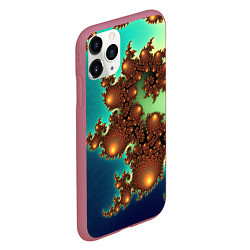 Чехол iPhone 11 Pro матовый Психоделика абстракция, цвет: 3D-малиновый — фото 2