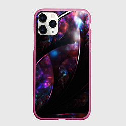 Чехол iPhone 11 Pro матовый Неоновая психоделика абстракция, цвет: 3D-малиновый