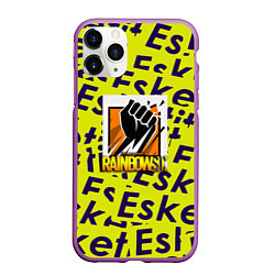 Чехол iPhone 11 Pro матовый Rainbow six pattern rap, цвет: 3D-фиолетовый