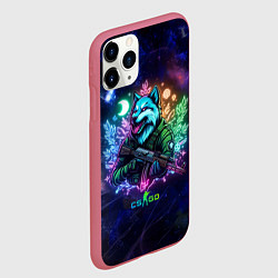 Чехол iPhone 11 Pro матовый Counter Strike - neon wolf, цвет: 3D-малиновый — фото 2