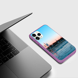Чехол iPhone 11 Pro матовый Смольный собор в Санкт-Петербурге, цвет: 3D-фиолетовый — фото 2