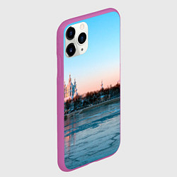 Чехол iPhone 11 Pro матовый Смольный собор в Санкт-Петербурге, цвет: 3D-фиолетовый — фото 2