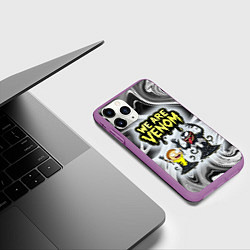 Чехол iPhone 11 Pro матовый We are Venom - Morty, цвет: 3D-фиолетовый — фото 2