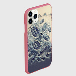 Чехол iPhone 11 Pro матовый Синяя кровь, цвет: 3D-малиновый — фото 2
