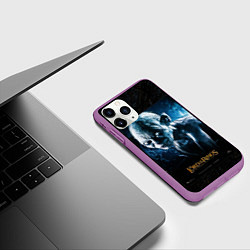 Чехол iPhone 11 Pro матовый Lord of the rings - gollum, цвет: 3D-фиолетовый — фото 2
