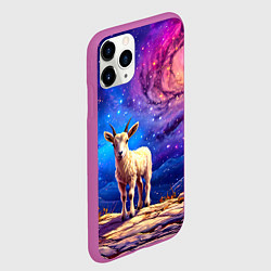 Чехол iPhone 11 Pro матовый Козлик на звездом небе, цвет: 3D-фиолетовый — фото 2