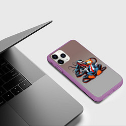 Чехол iPhone 11 Pro матовый Venom and Duck-Donald - ai art fantasy, цвет: 3D-фиолетовый — фото 2