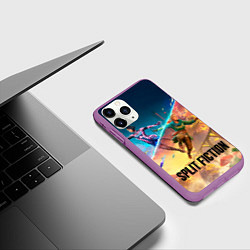 Чехол iPhone 11 Pro матовый Главные герои Split fiction, цвет: 3D-фиолетовый — фото 2