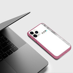 Чехол iPhone 11 Pro матовый Shepard N7 - галлюцинации, цвет: 3D-малиновый — фото 2