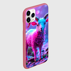 Чехол iPhone 11 Pro матовый Козлик в розовом, цвет: 3D-малиновый — фото 2
