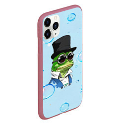 Чехол iPhone 11 Pro матовый Pepe в шляпе, цвет: 3D-малиновый — фото 2