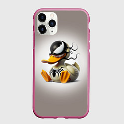 Чехол iPhone 11 Pro матовый Venom Duck - ai art fantasy, цвет: 3D-малиновый