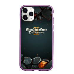 Чехол iPhone 11 Pro матовый Kingdom Come Deliverance 2 каменная текстура, цвет: 3D-фиолетовый