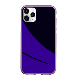 Чехол iPhone 11 Pro матовый Тёмный сине-фиолетовый двуцветный, цвет: 3D-фиолетовый