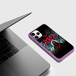 Чехол iPhone 11 Pro матовый Roker - blood in the ground, цвет: 3D-фиолетовый — фото 2