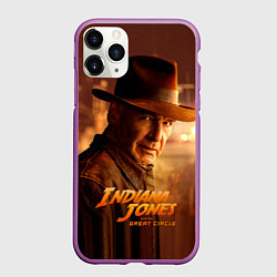 Чехол iPhone 11 Pro матовый Indiana Jones and the Great Circle, цвет: 3D-фиолетовый