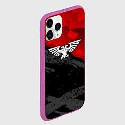 Чехол iPhone 11 Pro матовый Вархаммер - аквила красный, цвет: 3D-фиолетовый — фото 2