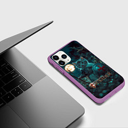 Чехол iPhone 11 Pro матовый Stronghold Crusader котенок рыцарь, цвет: 3D-фиолетовый — фото 2