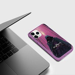 Чехол iPhone 11 Pro матовый Assassins Creed demon, цвет: 3D-фиолетовый — фото 2