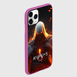 Чехол iPhone 11 Pro матовый Assassins Creed fire, цвет: 3D-фиолетовый — фото 2