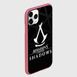 Чехол iPhone 11 Pro матовый Assassins creed shadows - монохромный, цвет: 3D-малиновый — фото 2