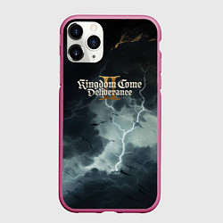 Чехол iPhone 11 Pro матовый Kingdom Come Deliverance 2 логотип игры, цвет: 3D-малиновый