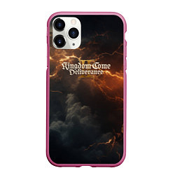 Чехол iPhone 11 Pro матовый Kingdom Come Deliverance 2 dark sky, цвет: 3D-малиновый