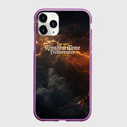 Чехол iPhone 11 Pro матовый Kingdom Come Deliverance 2 dark sky, цвет: 3D-фиолетовый