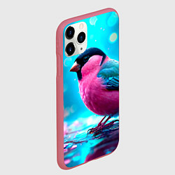 Чехол iPhone 11 Pro матовый Розовый снегирь, цвет: 3D-малиновый — фото 2