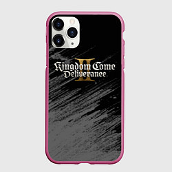 Чехол iPhone 11 Pro матовый Kingdom come 2 - монохромный, цвет: 3D-малиновый